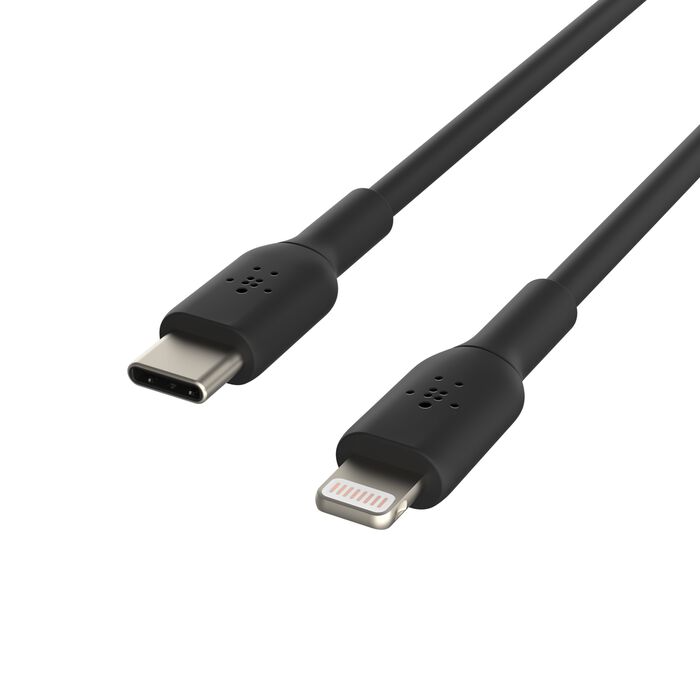 Belkin - BoostCharge USB-C to Lightning Cable 1m - Black Belkin - BoostCharge USB-C to Lightning Cable 1m - Black